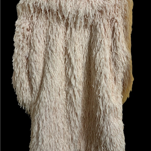 FREE PEOPLE Renata Fur Coat Jacket Mellow Rose Oversized Taylor Swift Size Large - Picture 5 of 8